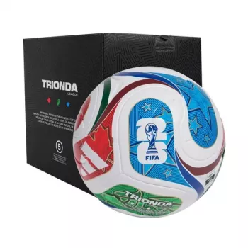 Bola de futebol adidas World Cup 26 Trionda League tamanho 5 branco/preto/vermelho solar JD8045