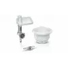 Acessório picador de carne Bosch MUZS2BS para robots de cozinha MUM série 2 e 5 – lâmina em aço inoxidável, disco de 4,5 mm, enchimento de salsichas e acessórios kebbe
