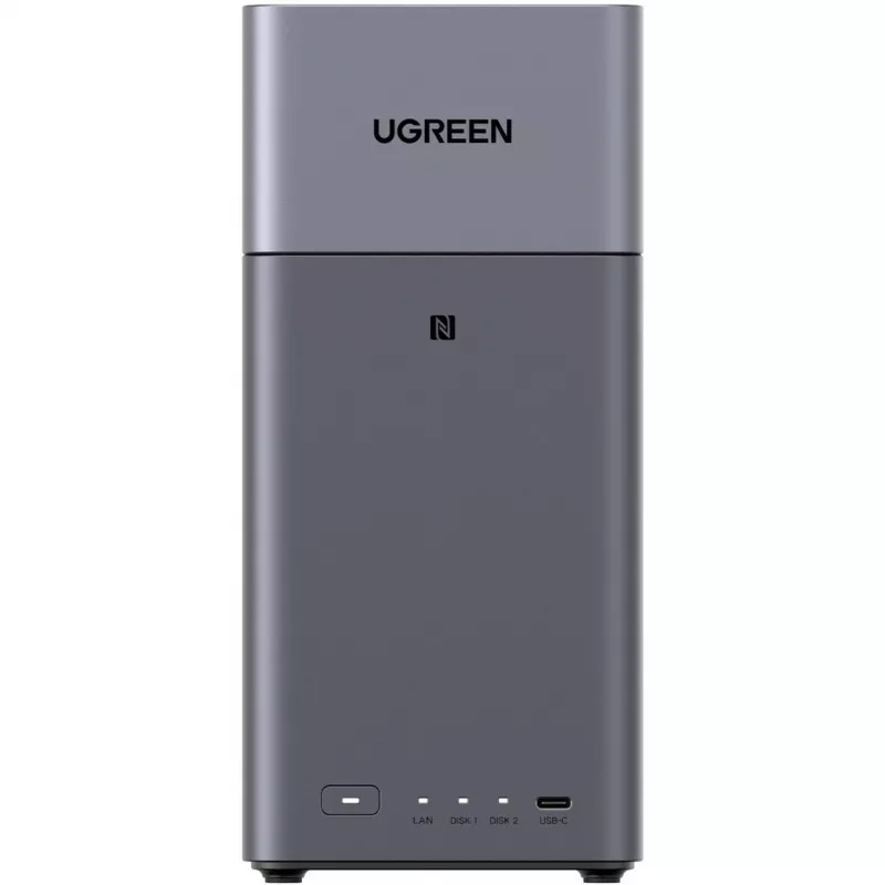 Conjunto UGREEN DH2300 com 2x Seagate IronWolf NAS 4TB CMR (preto)