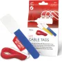 Conjunto de etiquetas e abraçadeiras de velcro reutilizáveis LABEL THE CABLE LTC 2630-10, tamanhos e cores variados, 10 unid.