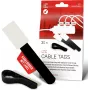 Abraçadeiras de velcro reutilizáveis LABEL THE CABLE LTC 2610-30 com campo de identificação, preto, pack de 30