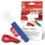 Abraçadeiras de velcro reutilizáveis LABEL THE CABLE LTC 2630-30 com campo de identificação, conjunto misto de 30 peças