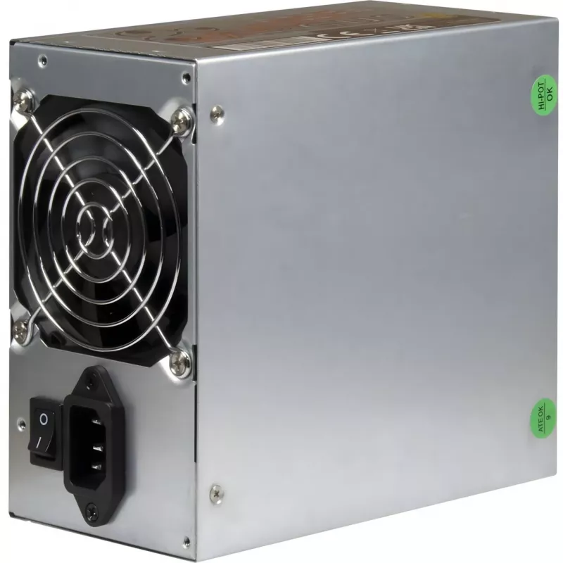 Fonte de alimentação ATX Inter-Tech HA-600AA2-Rev 600W - preto, não modular, ventoinha de 120mm