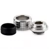Conector de tubo Thermal Grizzly DeltaMate, latão - níquel brilhante, para tubos rígidos de 14 mm, rosca G1/4 polegadas
