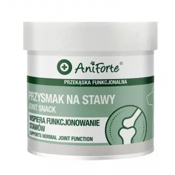 Snack articular ANF ANIFORTE para cão 50g – glucosamina, condroitina, mexilhão de lábio verde, MSM e ácido hialurónico – suporte articular natural para cães