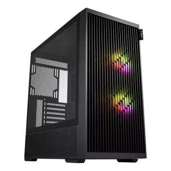 Caixa de PC mini-torre Fortron M330 com vidro temperado, preta