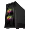 Caixa de PC mini-torre Fortron M330 com vidro temperado, preta