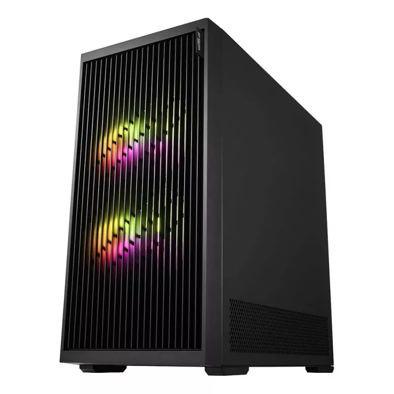Caixa de PC mini-torre Fortron M330 com vidro temperado, preta