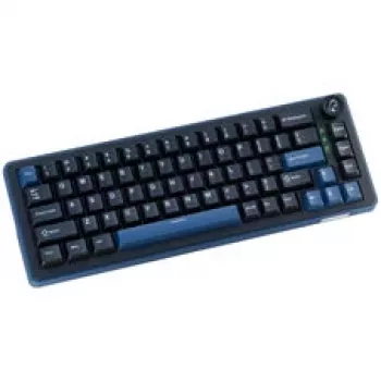 Teclado gaming mecânico Ducky OK-M 65, fator de forma 65%, hot-swappable, retroiluminação RGB, layout ANSI, KTT Baby Blue Switches