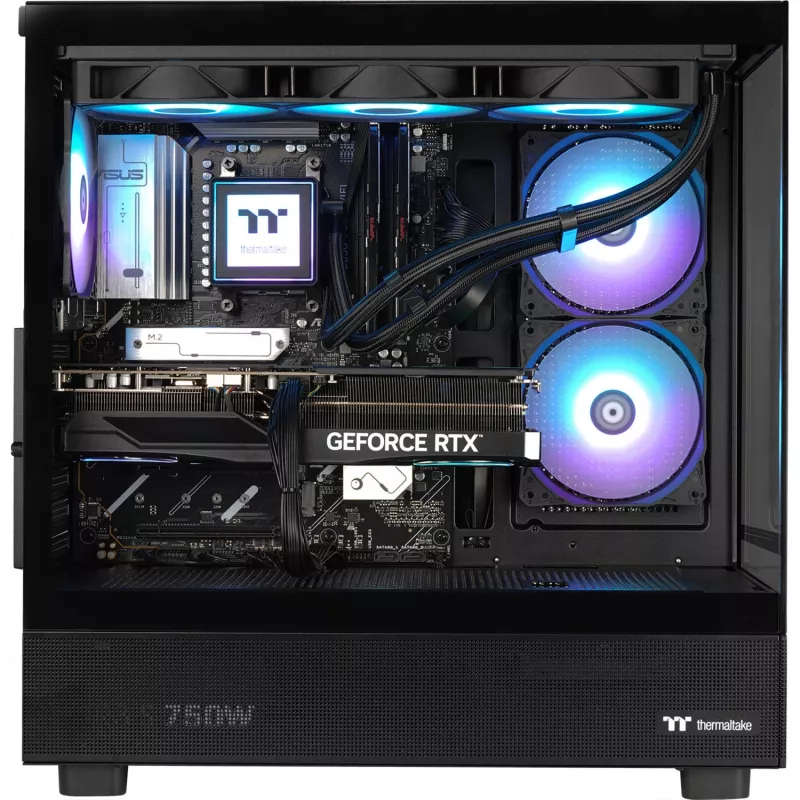 Thermaltake FTW V270 Desktop Gaming (Intel Core i7-15700K, RTX 5070 Ti, 32GB DDR5, 2TB NVMe, Windows 11 Home, preto)