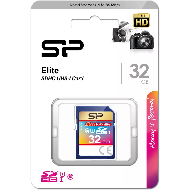 Silicon Power Elite SDHC 32GB UHS-I cartão de memória (SP032GBSDHAU1V10)