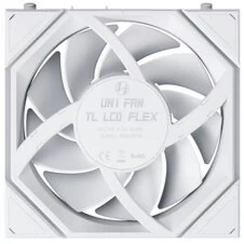 Lian Li UNI FAN TL120 LCD FLEX Wireless ARGB branco 120 mm Reverse Blade Ventoinha para caixa