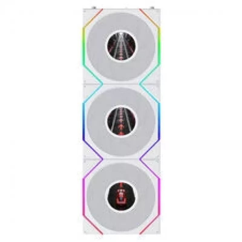Lian Li UNI FAN TL120 LCD FLEX Wireless ARGB Reverse Pack de 3 branco 120mm Ventoinha para caixa