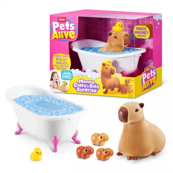 ZURU Pets Alive Mommy Capybara and Baby Surprise brinquedo interativo