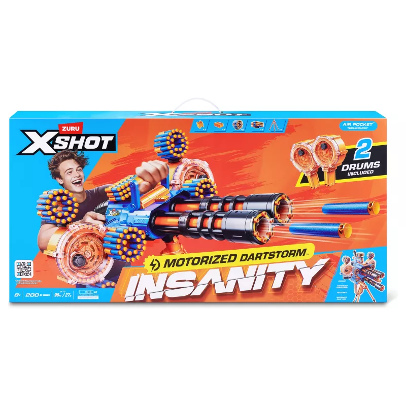 Zuru X-Shot Insanity Series 1 Dartstorm Blaster Motorizado