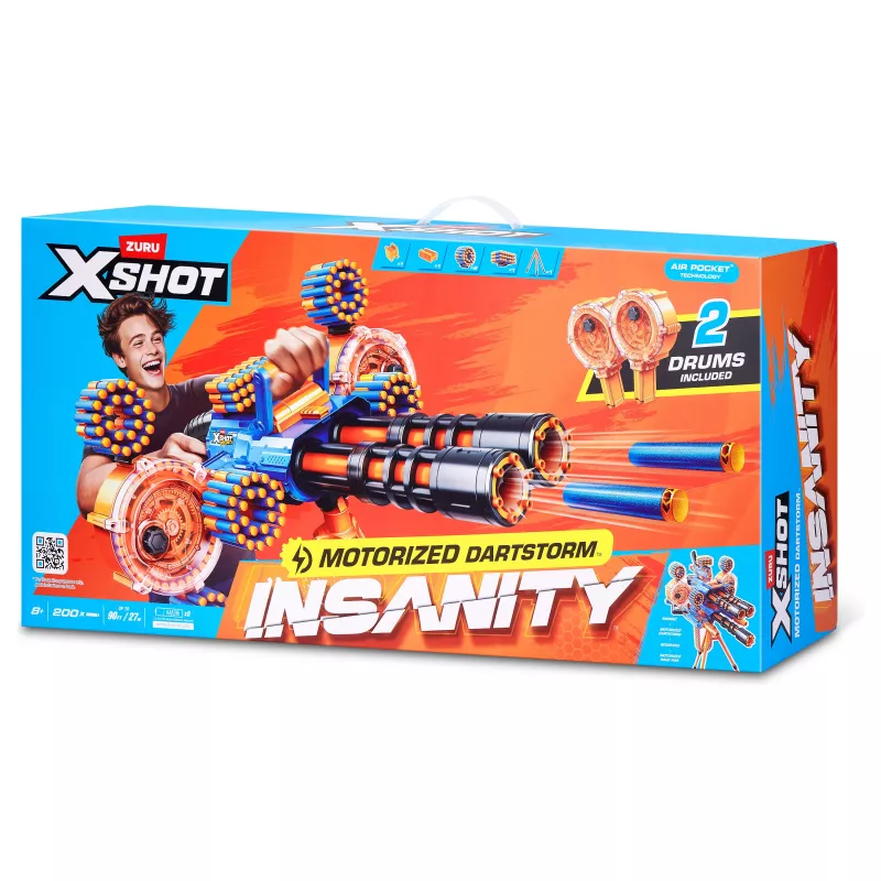 Zuru X-Shot Insanity Series 1 Dartstorm Blaster Motorizado