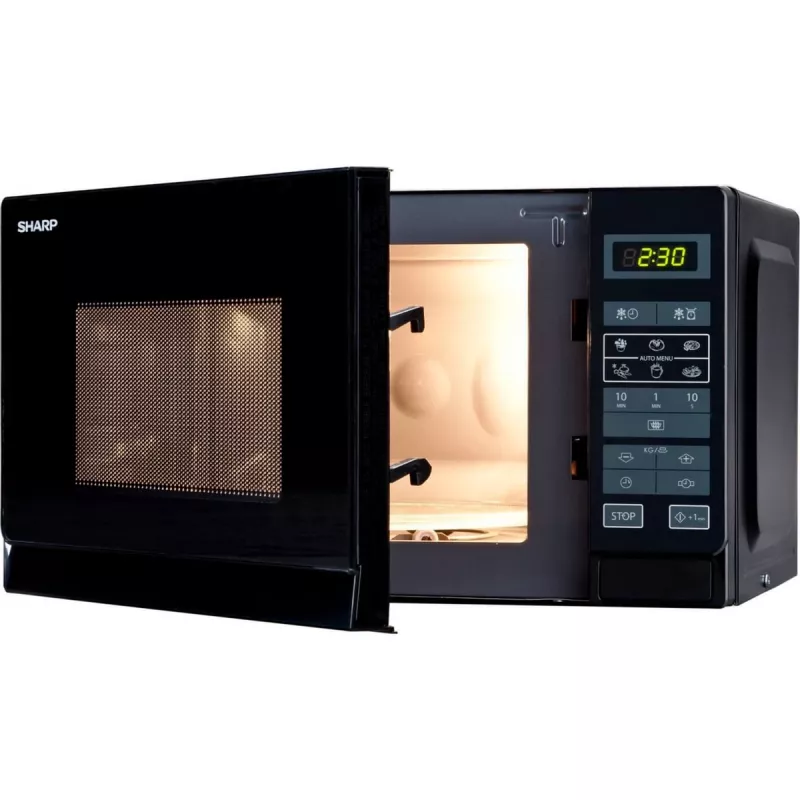 Sharp R-242(BK)W Micro-ondas Solo - 20 Litros - 800 W - Preto