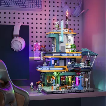 LUMIBRICKS Cyberpunk Neoncity - Apartment Puzzle de 1000 Peças