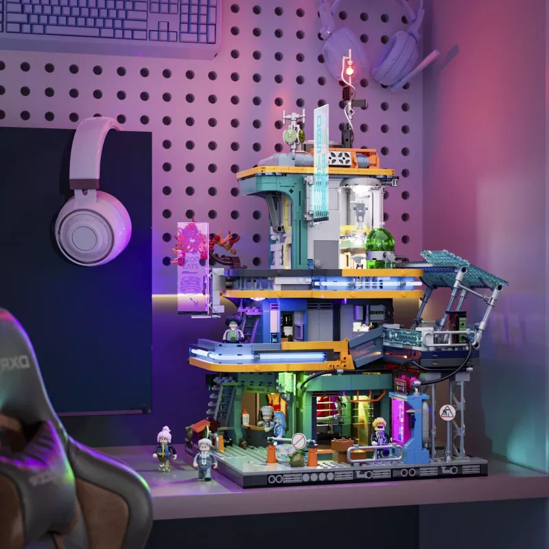 LUMIBRICKS Cyberpunk Neoncity - Apartment Puzzle de 1000 Peças