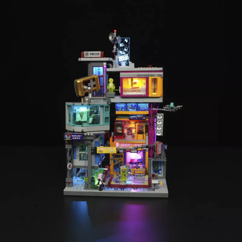 LUMIBRICKS Cyberpunk Neoncity Gamestack Letreiro de Néon LED