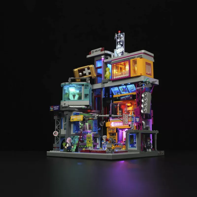 LUMIBRICKS Cyberpunk Neoncity Gamestack Letreiro de Néon LED