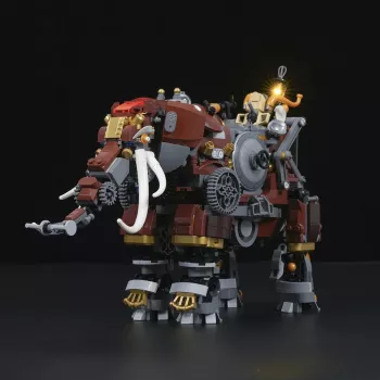 Lumibricks Steamphant Elefante Steampunk Blocos de Construção LED 800 Peças Modelo de Exposição Alimentado por USB