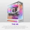 NZXT H6 RGB+ 2026 Caixa de Gaming Mid-Tower Airflow Branca Vidro Temperado
