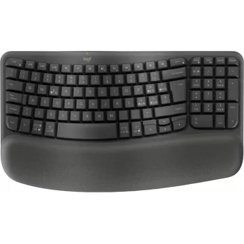 Logitech Ergo Series Wave Keys for Business teclado ergonómico sem fios, disposição italiana, grafite