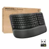 Logitech Ergo Series Wave Keys for Business teclado ergonómico sem fios, disposição italiana, grafite