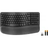 Logitech Ergo Series Wave Keys for Business teclado ergonómico sem fios, disposição italiana, grafite