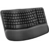 Logitech Ergo Series Wave Keys for Business teclado ergonómico sem fios, disposição italiana, grafite