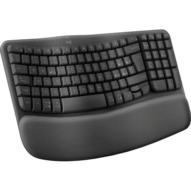 Logitech Ergo Series Wave Keys for Business teclado ergonómico sem fios, disposição italiana, grafite