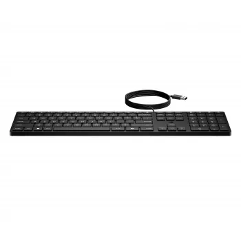 HP Desktop 320K Teclado USB com Fio, Layout Italiano, Formato Completo, Teclas Baixas, Preto, Smart Buy