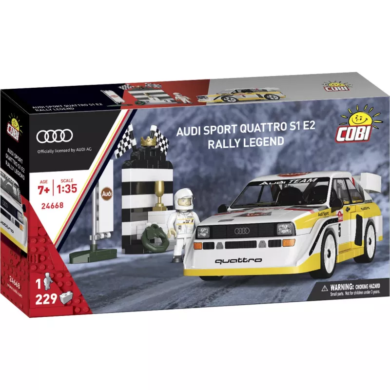 COBI Audi Sport quattro S1 E2 Rally Legend (1985) conjunto de blocos de construção à escala 1:35