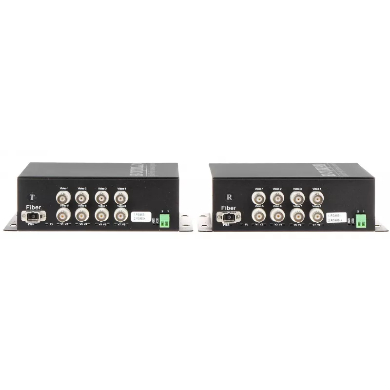 DELTA OVH-8D/SC conversor industrial 8 canais RS-485/422 para fibra ótica monomodo, SC duplex, 20 km, calha DIN
