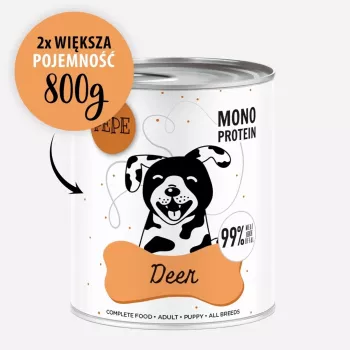 Paka Zwierzaka Pepe Veado Comida Húmida para Cães com Veado 800g