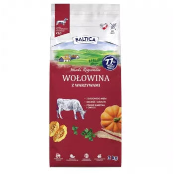 BALTICA Flavours of Regions Carne de Vaca com Legumes Comida Seca para Raças Pequenas 3kg