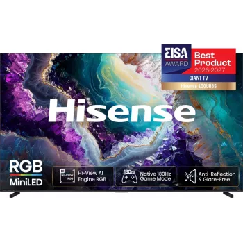 TV Smart Hisense 100UR8DS 100 polegadas 4K UHD MiniLED com painel 180Hz, Dolby Vision IQ, Dolby Atmos e VIDAA U7