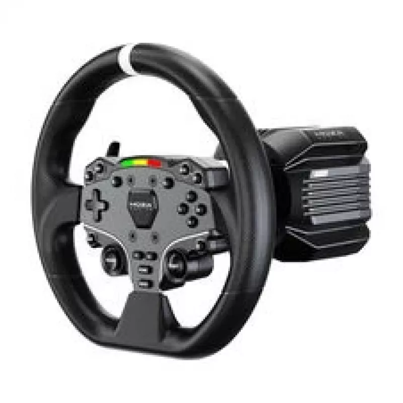 Simulador de corridas MOZA R5 Pro - Base de volante Direct Drive de 5,5 Nm, volante de couro de 11 polegadas, conjunto de 2 pedais