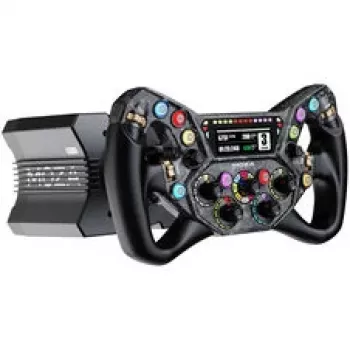 Volante Moza Racing KS Pro - Volante de sim racing em fibra de carbono de 300mm com botões RGB e patilhas magnéticas