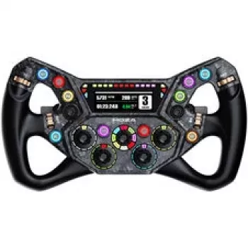 Volante Moza Racing KS Pro - Volante de sim racing em fibra de carbono de 300mm com botões RGB e patilhas magnéticas