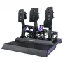 Conjunto de 3 pedais Conspit CPP-Lite com travão Load-Cell, acelerador e embraiagem de efeito Hall, alumínio CNC, USB, PC