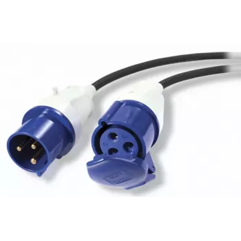 Cabo de extensão de distribuição de energia modular APC IT, 3 condutores, ficha IEC 60309 32A (2P+E) para conector fêmea, 230 V, 6 m (PDX332IEC-600)