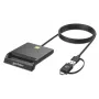 Leitor de cartões inteligentes Manhattan USB-C & USB-A Combo, Preto