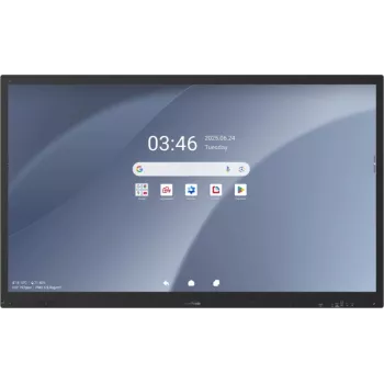 Ecrã interativo ViewSonic ViewBoard IFP6563-1C 65 polegadas 4K UHD com Android 13, toque IR de 40 pontos, Wi-Fi 6, USB-C 65W, 8GB RAM, 128GB armazenamento