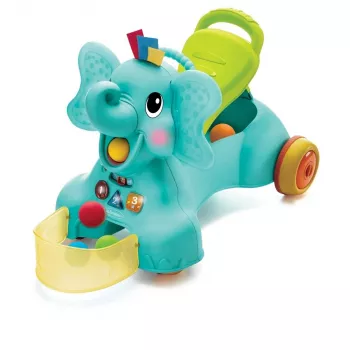 Elefante 3 em 1 para sentar, andar e montar B-KIDS da Infantino