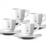 Conjunto de chávenas de café Bialetti RTATZ402, 4 peças, porcelana branca, 75 ml