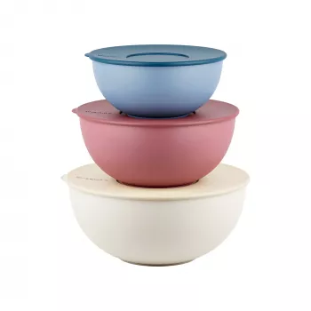 Guzzini EVERYWHERE BIO Conjunto de 3 taças com tampas, cores variadas