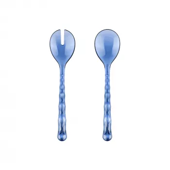 Guzzini Vanity Talheres de salada azul denim Conjunto de 2 peças