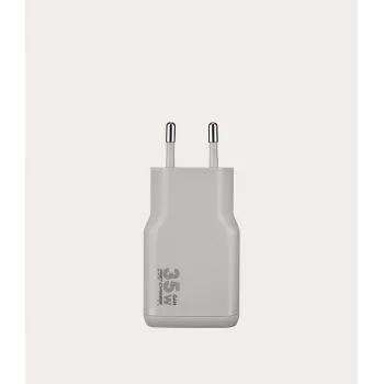 TUCANO ONE POWER KIT Carregador GaN 35W com cabo USB-C 60W - prateado